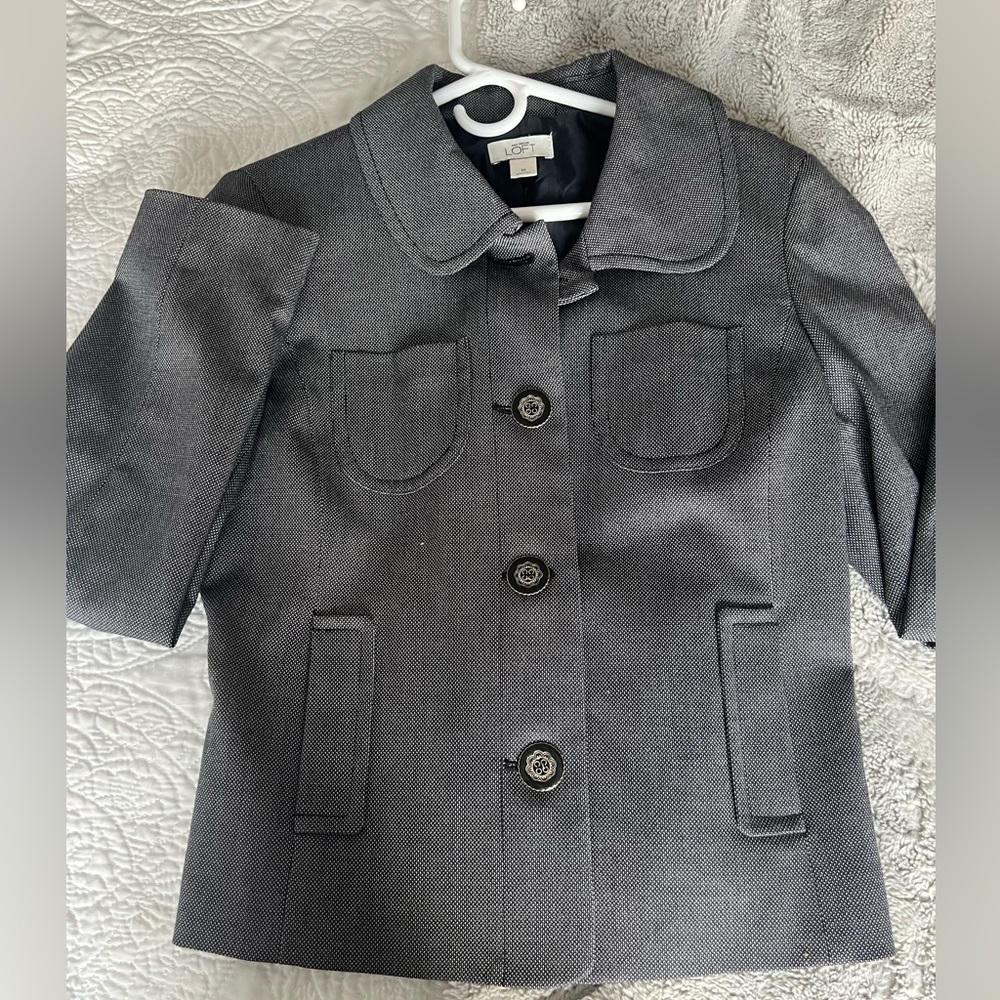 Ann Taylor Loft Gray Blazer